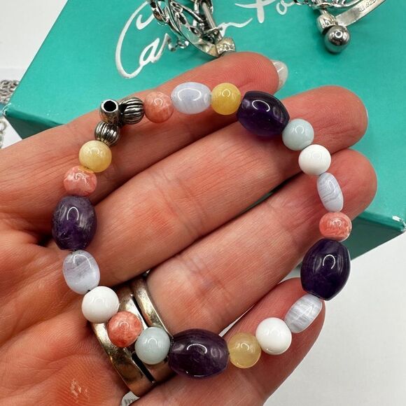 Carolyn Pollack "Changing Seasons" 925 cuff interchangable bracelet! - Picture 2 of 12